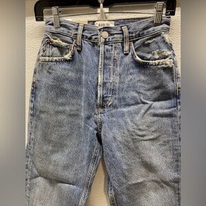 Agolde Riley - cropped light blue jeans